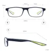 サングラスフレームファッションカラフルなTR90スポーツ眼鏡男性と女性の軽量長方形のフルリムメガネフレーム
