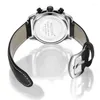 ساعة Wristwatches Megir Creative Chronograph Men Watch Relogio Maschulino Fashion Leather Leath