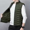 Coletes masculinos do colete de algodão leve e magro com acampamento outono de inverno casaco masculino da moda coreana jovem 221129
