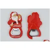 Apribottiglie Cartoon Buon Natale Apribottiglie di birra Pvc Apriscatole a forma di Babbo Natale Fit Bomboniera Colore rosso 0 8Ht E1 Drop Delivery H Dh4Z0