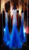 2019 Luxusblau Meeresjungfrau Prom Festzugskleid mit Schatz ￤rmelloser Sweep -Zug funkelnde Kristallperlen T￼ll formelle Abend 5551990