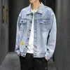 Men's Jackets Japan Style Mens Jeans Black Denim Hip Pop Streetwear Cool Man Coat Big Size M-5XL Bomber for Male Boys 221129