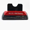 Все в 1 HDD Doce Station USB от 2,0 до 2,5 "3,5" IDE SATA ESATA Внешняя HD -коробка Hard Disk Drive Card Reader