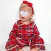 Pyjamas Groothandel Babykleding Tartan Flanel Toddler Pyjama Sets Matching Family Kids Boy Girl Kerstmis Pyjama 221129