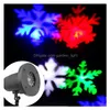 LAWN LAMPS SNOWFLAKE Projector Lamp Decoration Laser Light Waterproof 100240V Moving Indoor LED Landscape White RGB Drop Delivery Li DHQD3