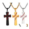 Pendant Necklaces Baseball Cross Necklace For Women And Men Stainless Steel Bible Verse Necklaces Christian Religion Jewelry Gift Lo Dhvta