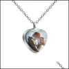 Pendentif Colliers Bijoux Européens Et Américains Chaîne Plate Collier Sublimation Couple Urne Coeur Tag Artisanat Drop Delivery Neck Dhgarden Dhctw