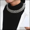 Chokers Chokers Punk Chunky Chain Choker Halsband för kvinnor Hip Hop Gold Color Layered Collar Uttalande Fashion Jewelry Drop Dhgarden DHB3V