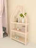 Chimenea zapatos multicapa gabinetes para niños modernos estantes de almacenamiento de juguetes ensamblados de madera sólida