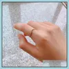 Wedding Rings Polished Wishbone Ring 18K Yellow Gold Plated Rings Original Box For Pandora 925 Sier Rose Women Wedding Sets Dhgarden Dhwkz