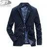 Mäns kostymer Blazers Solid Color Luxury Corduroy Casual Slim Sacka Jacka Business Social Office Dress Coat Streetwear Clothing 221128