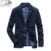 Costumes pour hommes Blazers Couleur unie Luxe Velours côtelé Casual Slim Costume Veste Business Social Bureau Robe Manteau Streetwear Vêtements 221128