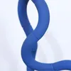 Dekorativa objekt Figurer iHome Modern Blue Abstract Curve Line Sculpture Modeling Design Minimalistiska hem vardagsrumskontor El Desktop Art Layout 221129