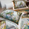 Bedding Sets Chic Peacock Floral Duvet Capa Vintage Stylized 50Moo e 50 algodão Ultra Soft Soft Silked Selp Fillowcases 221129