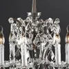 American Retro Crystal Table Lamp Living Room Study Bedroom Rococo Rust Room High-klass ljus