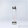 Vattenflaskor Natural Quartz Gem Glass Water Bottle Direct Drinking Crystal Cup 8 Styles 2045 V2 Drop Delivery Home Garden Kitchen D DHH9N