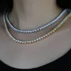 Chokery przybyły lodowe Bling 5a Cubic cyrronia CZ Serce Tennis Choker Naszyjnik dla uroczej dziewczyny dla kobiet mody biżuterii ślubnej prezenty 221128