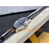 Men's Watch Size 40mm Arab Number Automatic Movement Genuine Lether Strap Blue Dial Sapphire Mirror Fine Steel Metal Case Sport Wristwatch