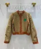 Giacche da donna firmate 2022 giacca abbinata a colori da donna cuciture con cerniera corta femminile importate bordatura in pelle di agnello artigianale 41YE