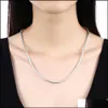 Chains 100 Stainless Steel Necklace Round Snake Chain Fit Pandora Fashion Jewelry Links 2 Mm 1828 Inches Drop Delivery Neckla Dhgarden Dhvmn