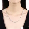 Chaînes 100 Collier En Acier Inoxydable Chaîne De Serpent Rond Fit Pandora Bijoux De Mode Liens 2 Mm 1828 Pouces Drop Delivery Neckla Dhgarden Dhvmn