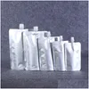 Vattenflaskor dopack 150 ml 250 ml 350 ml 500 ml aluminiumfolie Stand Up Spout Liquid Bag Beverage Pack Squeeze Drink Pouch B3 Drop Deli Dhtma
