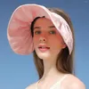 Банданас складываемые пустые топ -шляпа путешествий для женщин розовый летний ультрафиолетовый пляж Sun Beach