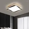 Plafonniers modernes vendre lumière LED pour salon chambre salle d'étude avec or noir carré Lampadario Luminaria lampe Hom