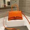 Famosa borsa a clessidra di lusso modello coccodrillo Logo del marchio in metallo Borsa a tracolla in vera pelle Borse di moda firmate di lusso Borsa da uomo da donna Borsa a tracolla con manico superiore