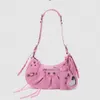 Evening Bags Gnazhee Y2K Brand Black Gothic White Fashion Pink Rivets Crossbody Shoulder Purse Women Underarm 221129