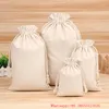 Storage Bags 10 Pcs 2022 Handmade Cotton Linen Package Bag Drawstring Small Coin Purse Travel Women Cloth