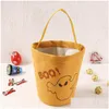 Party Favor Halloween Canvas Bucket Party Favor Cartoon Pumpkin Vampire Ghost Witch Handbags Candy Bag Kids Gift Bags B3 Drop Delive Dhrel