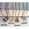 Pendant Necklaces NM11586 Labradorite Beaded Lariat Necklace 18k Gold Rosary Bead Y Boho Bar Flashy