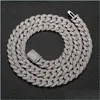 Chains 724inch S925 Sterling Sier 8mm Round Cuban Link Chain Chokers Necklace Bling Iced Out Rapper Jewelry for Men w Dhgarden Dhpwp