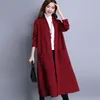 Trench Coats pour femmes 2022 Automne Femme Femme Casual Long Coat Oversize ￩paississez la veste de cardigan de vintage vintage