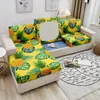 Housses de chaise, feuilles tropicales, housse de coussin de siège de canapé élastique, ananas, housse de fauteuil pour coin de salon