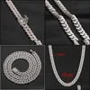 Chains 724inch S925 Sterling Sier 8mm Round Cuban Link Chain Chokers Necklace Bling Iced Out Rapper Jewelry for Men w Dhgarden Dhpwp