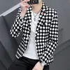 Men's Suits Blazers Fashion Brand Spring and Autumn Casual Boutique Business Plaid Slim Fit Suit Dress Jacket Coat 3XL 221128