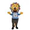 Yüksek kaliteli sıcak aslan maskot kostümü yetişkin boyutu karakter aslan kostümleri süslü elbise parti giysileri