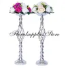 Party Decoration Gold Flower Vases Candle Holders Stand Wedding Decor Road Table Centerpiece Rack Pillar för evenemang El