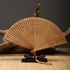 Decorative Objects Figurines Mini Bamboo Folding Fan Hollow Japanese Ancient Men and Women Handmade Small Dancing Fan 221129