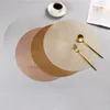 Table Napkin Creative Art Imitation Weave Insulation Pad PVC Life 2 Pieces Set Kitchen Mats Decorative Steak Plate Mat