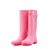 Bottes Bottes Pluie Botte Mi-mollet Insated Caoutchouc Bottes De Pluie Femmes Imperméable Genou Wellies Wellington Galoches Vert Paris Drop Deliv Dht2D