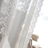 Curtain 1pcs European Lace Punch-free Curtains Bedroom Living Room Bay Window Balcony Shading Rental House Screening F8482