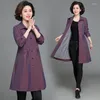 Kvinnors trenchrockar Spring Autumn Windbreaker Women 2022 Womens Fashion Coat Korean Style Oversize Mom Gabardina LQ178