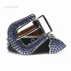 2022 Cintura di design Bb Simon Cintura con strass per uomo e donna con diamanti scintillanti e fibbia ad ago in lega brillante stile punk hip-hop