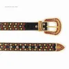 2022 Ceinture de designer BB Simon Guangzhou Ceinture Strass pour hommes Fait à la main Hip Hop Punk Personnalité Street Network Ceinture rouge Miss Seller