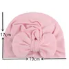 19x17 cm doux pour la peau bébé filles arcs casquettes couleur unie à la main nœud papillon enfant en bas âge chapeau enfants accessoires cadeau d'anniversaire