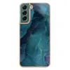 2,0 mm metallisk TPU-marmor Anti-Fall-fall f￶r Samsung S23 Ultra Plus A14 5G A54 A13 4G A23 A73 A33 A53 S22 Soft Chromed Rock Stone Granite Quartz Stocks￤kert telefonskydd