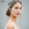 Festive Party Accessory Hairhoop Veil Baroque Bridal Headwear Mesh Rhinestone with Jewelry Hair Accessories Bridal Headpieces VA06A